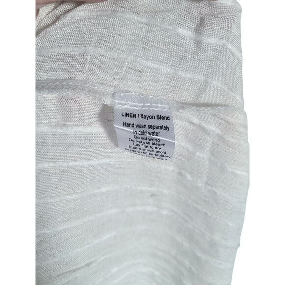 Bird & Kite Daphne Dress Natural Oatmeal Linen Blend Size Medium - Picture 8 of 8